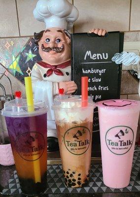 Purplish ious , Vietnamese Ice Coffee in sea salt? And your Strawberry Banana Smotthie