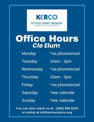 Please note our in office hours are Tuesday and Thursday 10am-3pm however our staff is still available 9am-4pm via phone or email.