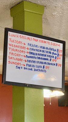 Lunch Specials