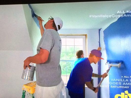 SE Johnson painting llc in our television debut helping out Vanilla Ice