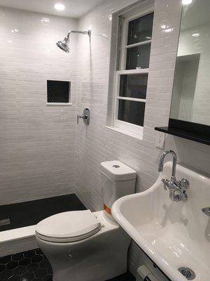 Finished basement bathroom