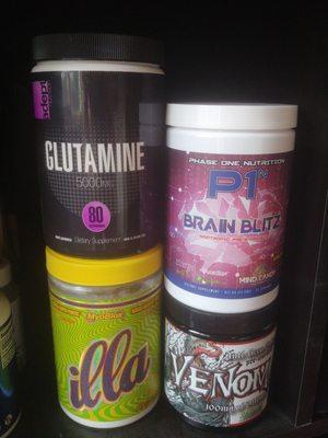 My latest haul - 2 Pre-Workouts, Limited Edition BCAAs and Glutamine for that sweet sweet recovery.