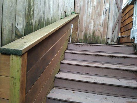 Stair handrail install.