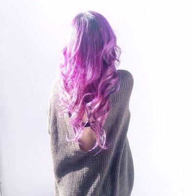 Vivid purple hair