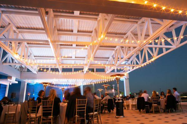 Our reception on the rooftop