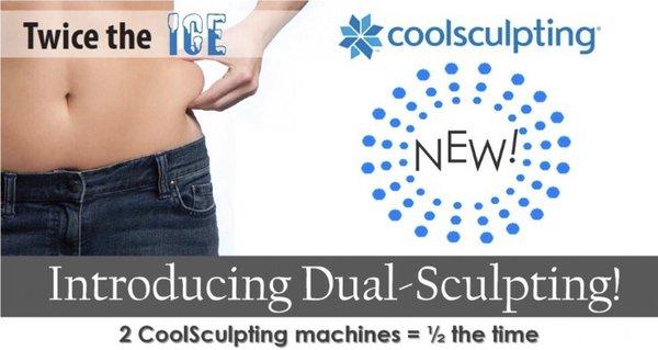 We offer Dual Sculpting with 2 CoolSculpting Machines- #1 Fat Reduction Treatment