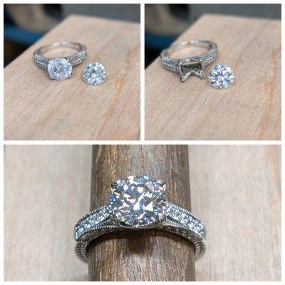 Have you ever thought about upgrading your stone? Our Master Jeweler can do that for you!