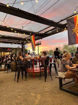 That patio + that sunset