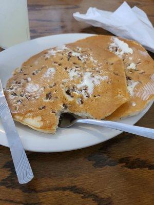 Pancakes with pecans added.