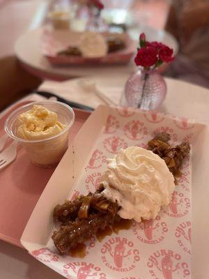 Texas churro w side of ice cream