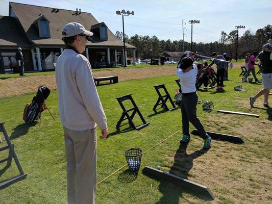 Driving range.