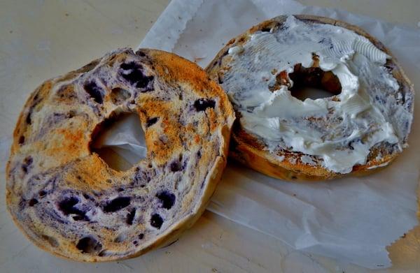 Blueberry Bagel with Cream Cheese