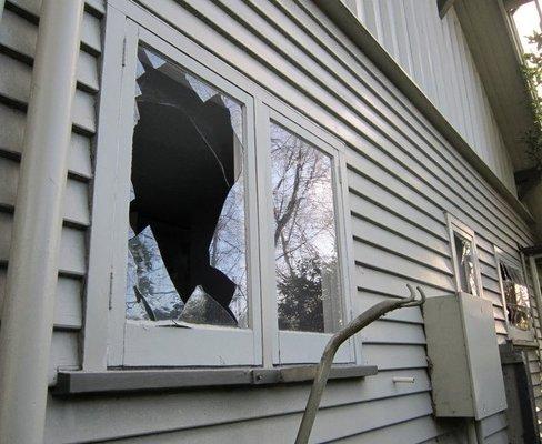 Damage from hail storm