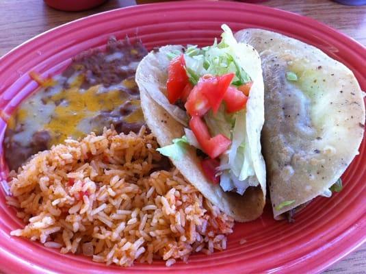 Beef taco plate