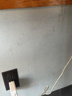 wall next to charger