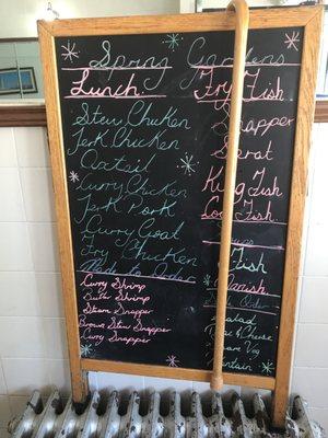 No prices attached. This was the way they shared the menu