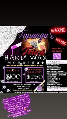 Hard wax training available