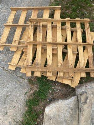 Wood Pallet Left Onsite