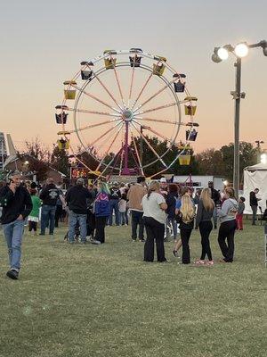 Beautiful sunset at the festival