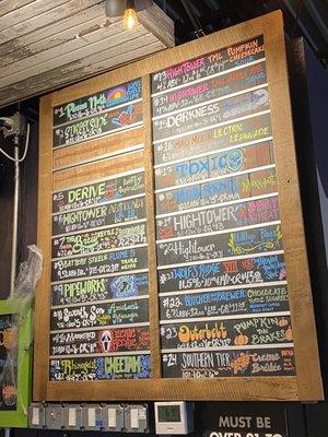 Draft beer selections