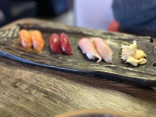 Salmon, bluefin, and yellowtail