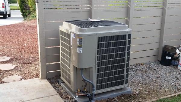 Bryant evolution 17 SEER A/C unit installed.