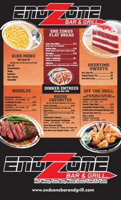 EndZone Bar & Grill Menu