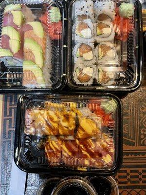 Rainbow Roll Big Fat Boy Roll Salmon Avocado Roll