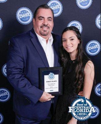 2019 Best of the Best 1st Place  Dr. Torres and daughter