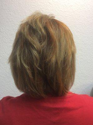 Shoulder length bob women's haircut