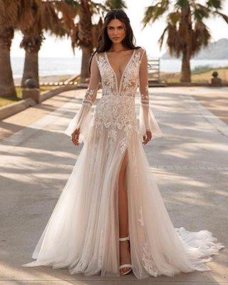 Pronovias boho wedding dress