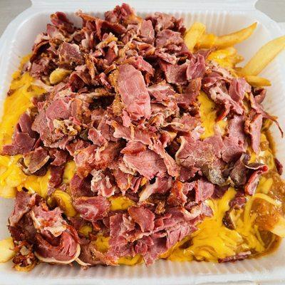 Chili Cheese Fries with Carne Asada or Pastrami