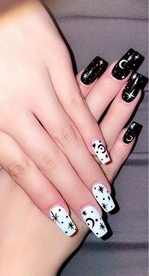 acrylic nails set and design