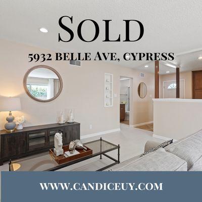 After a good clean up, paint and smart staging, my clients Cypress home showed so well. Sold in one of the toughest times in the market!