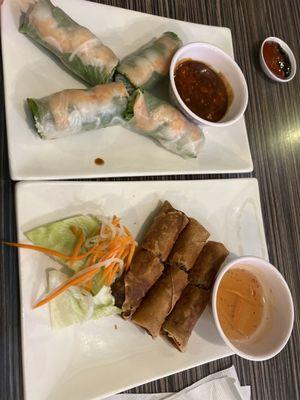 A8. Spring roll and A5. egg roll