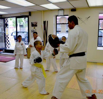 sparring techniques with our kids