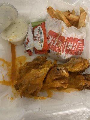 Mild Wings, Fries and Ranch