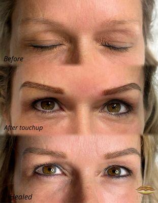 Soft powder brows, microblading, microshading