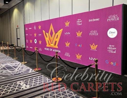 Celebrity Red Carpets provides custom Step and Repeats including delivery and pickup. We're located in Las Vegas, NV and Los Angeles, CA