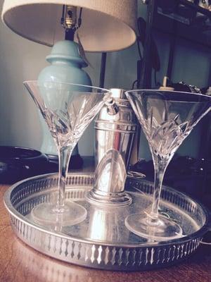 Gorgeous giant martini glasses !