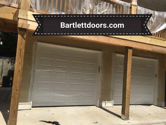 New install of garage doors in Memphis by Bartlett Garage Doors