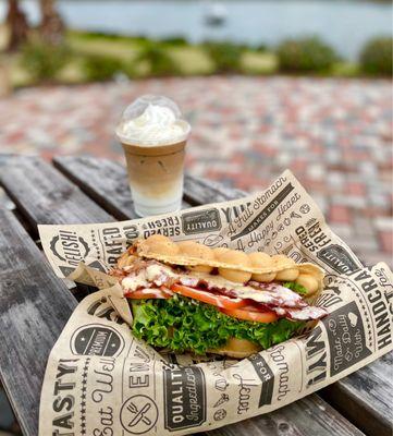 Aloha Latte and BLT