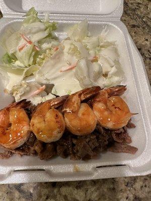 Combo shrimp and beef