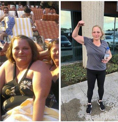 D.H. is a current patient who went from a size 22 to a size 8 by taking our appetite suppressants, exercising and eating healthy!