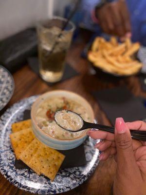 New England Clam Chowder & French Fries