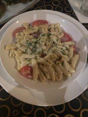 Cavatelli with tomatoes in sage cream sauce