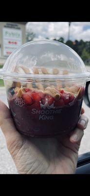 Smoothie King bowls served 1/2 full