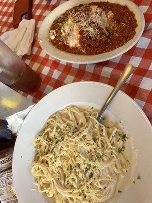 Fettuccine Alfredo & lasagna