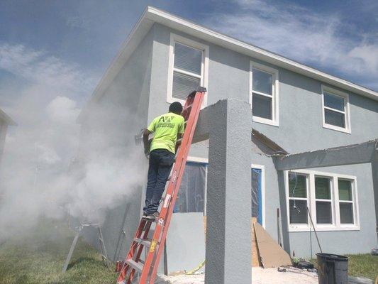 Rear porch demo Wesley chapel FLORIDA