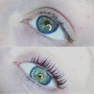 Before and After Lash Lift and Treatment